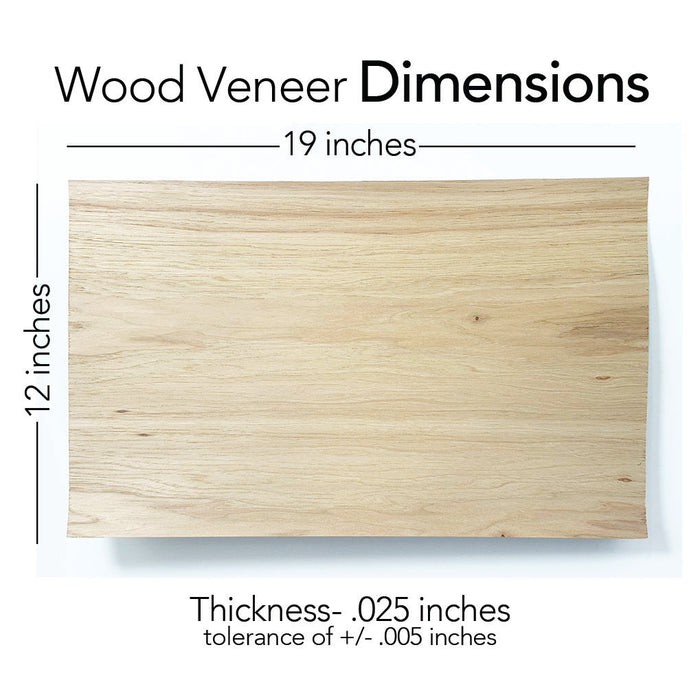 Alder, Clear, Wood Veneer, 12x19 inches, Unfinished