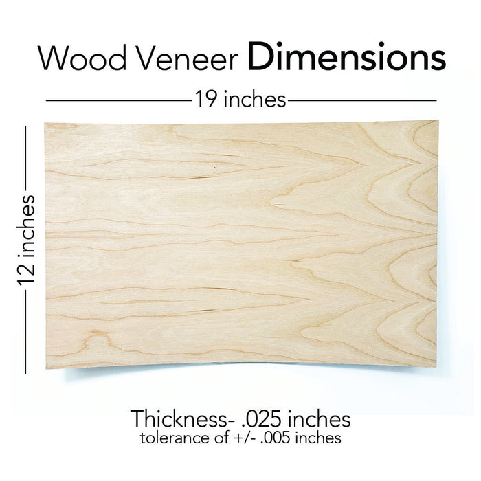 Cherry, Wood Veneer, 12x 19 inches, Unfinished