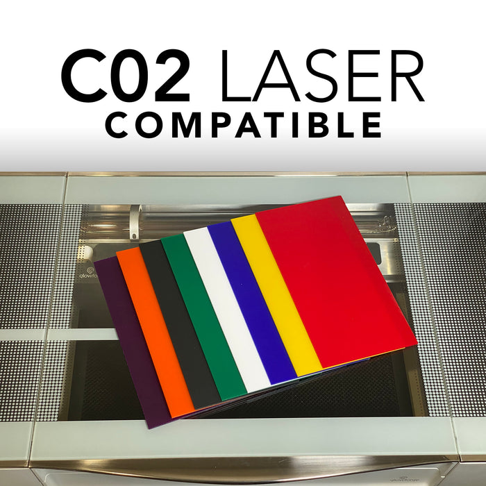 Gloss Acrylic Variety 8 Pack, Available in 3 sizes, Cast Acrylic in a Variety of Gloss Colors