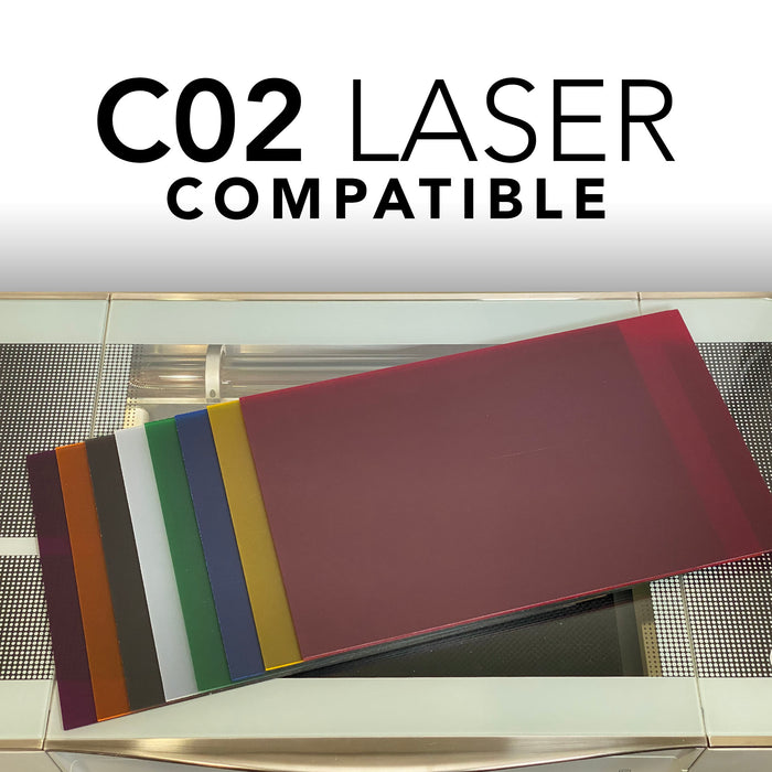 Frosted Acrylic Variety 8 Pack, Available in 3 sizes, Cast Acrylic in a Variety of Frosted Colors