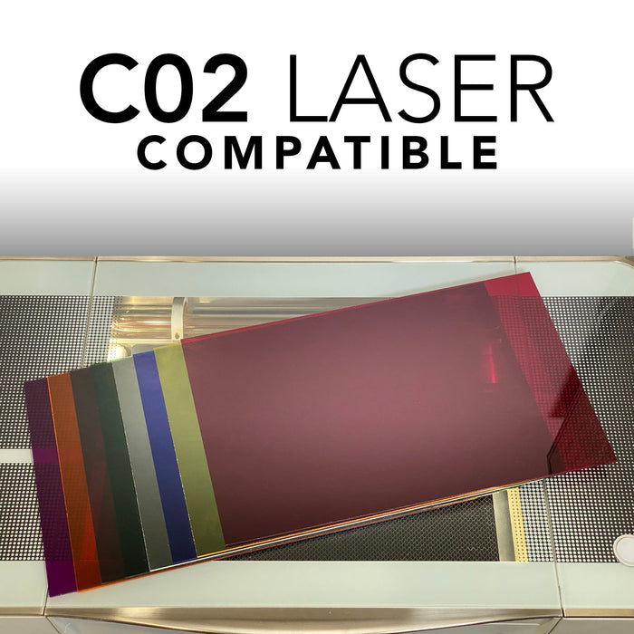 Transparent Acrylic Variety 8 Pack, Available in 3 sizes, Cast Acrylic in a Variety of Transparent Colors
