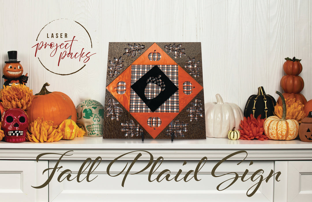 Laser Project Pack-Fall Plaid Sign