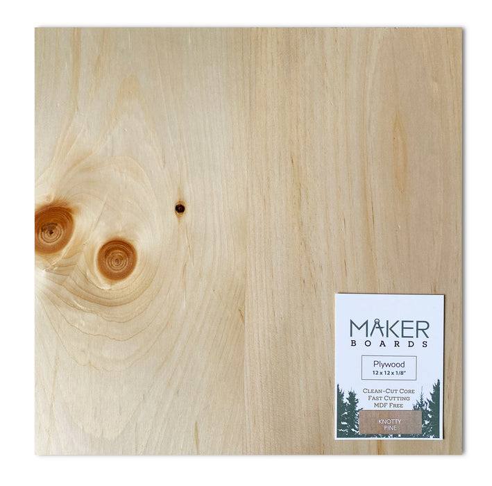 Maker Boards-Pine, Knotty, 12 x 12 inches, 1/8 inch