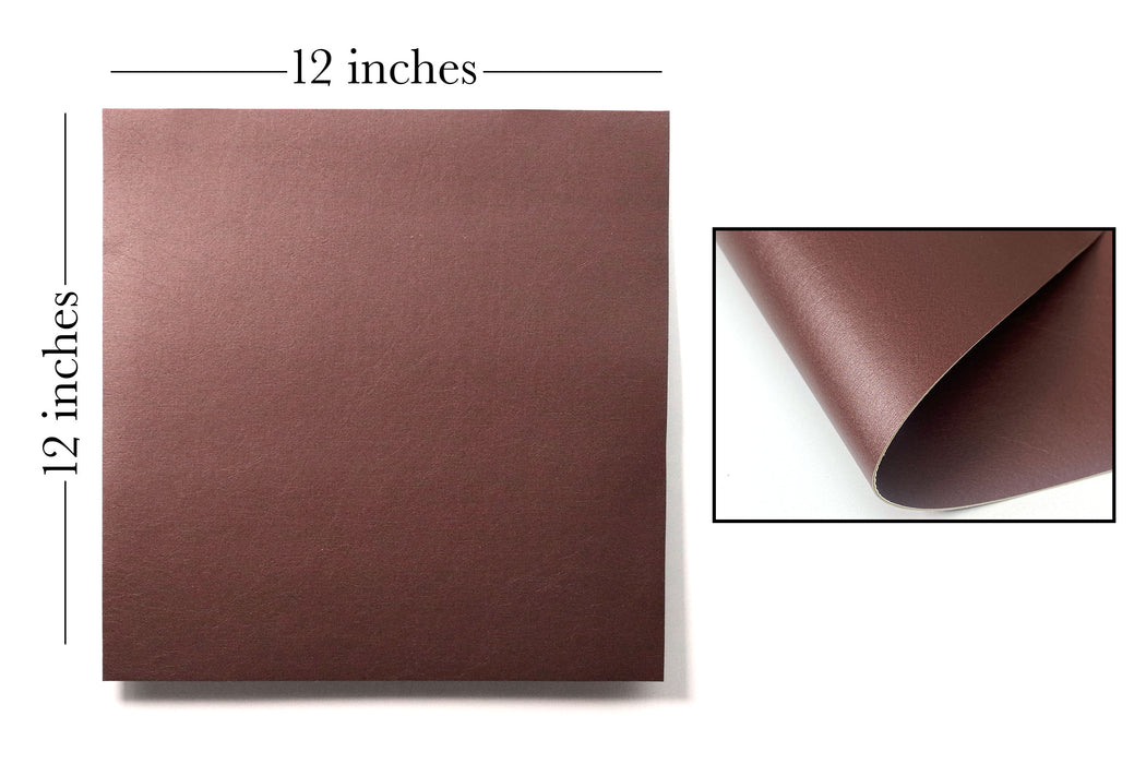Mahogany Vegan Faux Leather, Laser Safe 12x12
