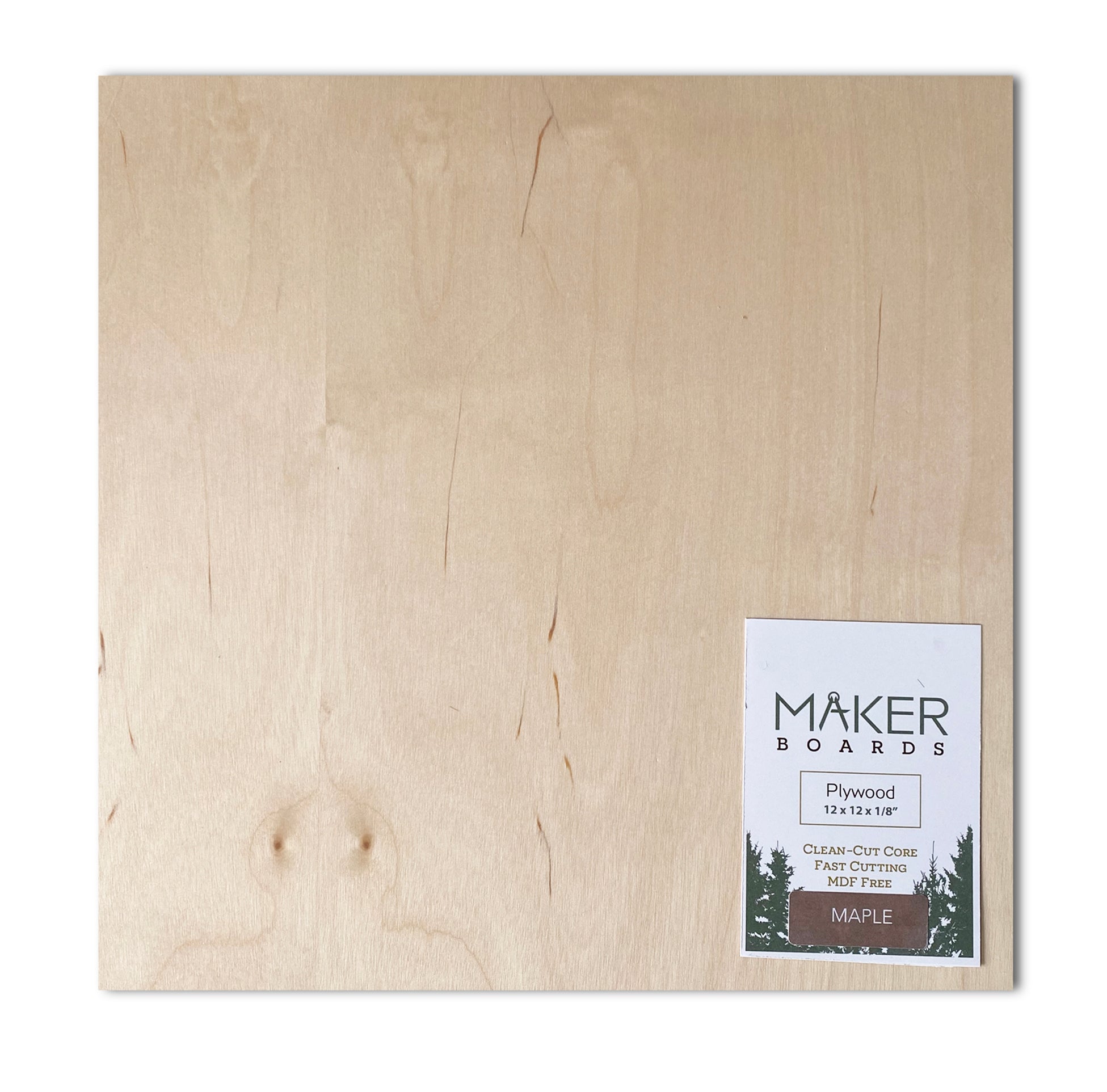 Maker Boards-Maple, 12 x 12 inches, 1/8 inch — Craft Closet
