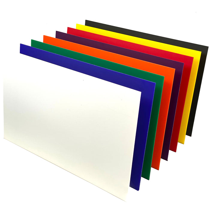 Matte Acrylic Variety 8 Pack, Available in 3 sizes, Cast Acrylic in a Variety of Matte Colors