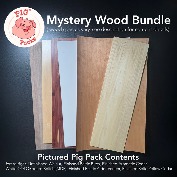 PIG Packs- 6 sheet Mystery Wood Bundle