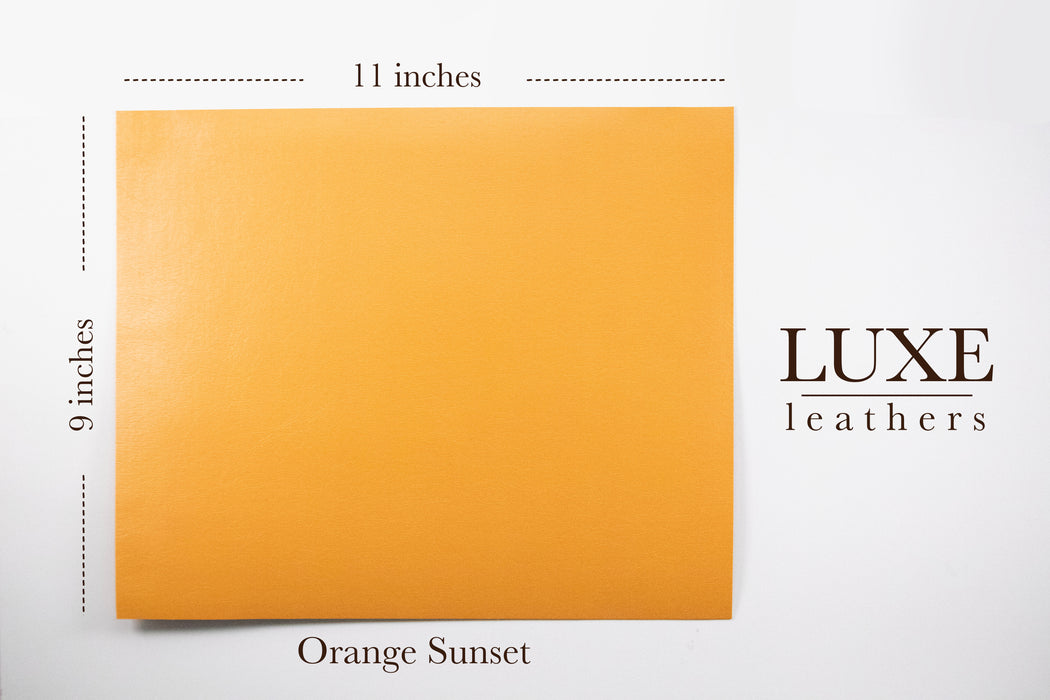 Luxe Leather- Orange Sunset