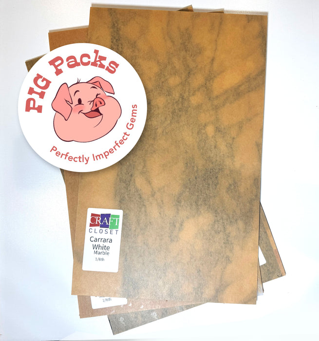 PIG Packs -3 pack, Full 12x19 Sheet Marble Specialty Acrylics