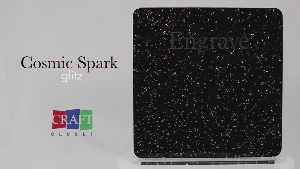 Cosmic Spark Black Rainbow Glitz Glitter Acrylic video