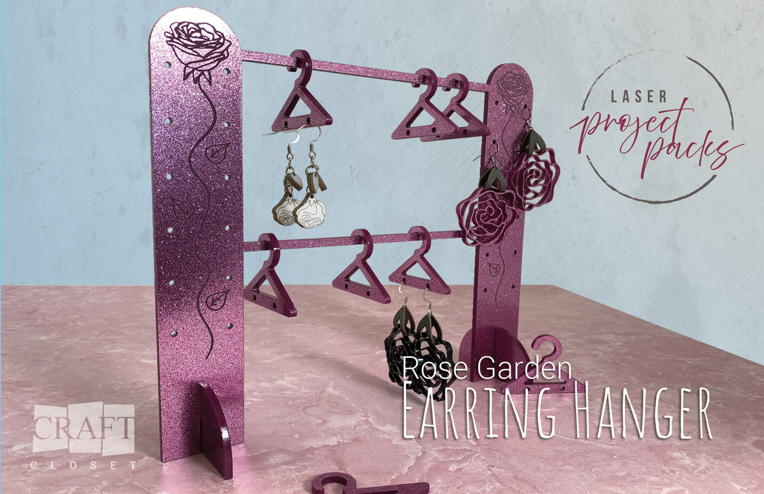 Laser Project Pack-Rose Garden Earring Hanger