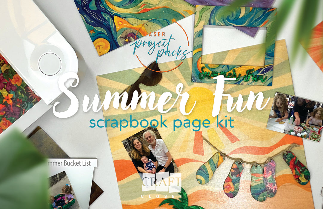 Laser Project Pack-Summer Fun Scrapbook Page