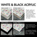 White and black acrylic custom printed substrates single and double sided — COLORboard Customs