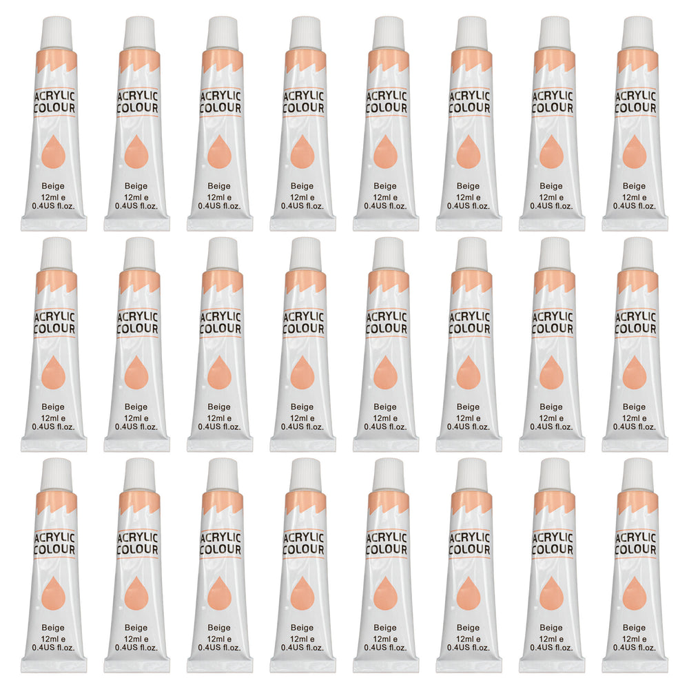 Beige Paint Tube Set of 24