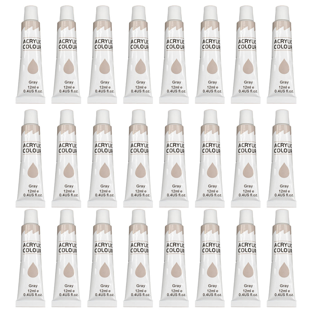 Gray Paint Tube Set of 24