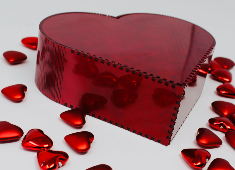 Heart Box with Living Hinge by Craft Closet