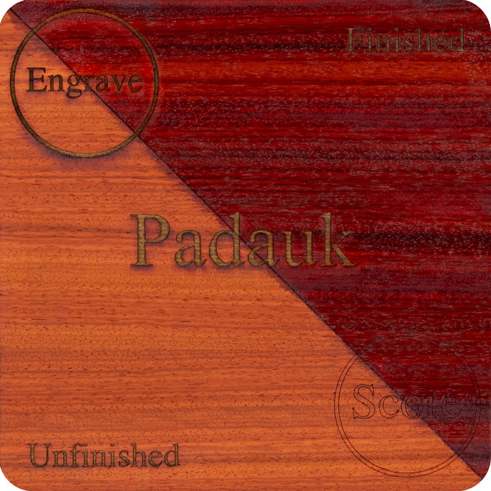 Paduk, Wood Veneer, 12 x 19 inches, Unfinished