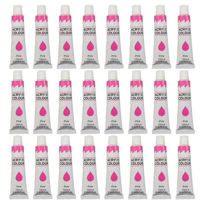 Pink Paint Tube Set of 24