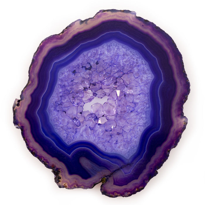 Medium Purple Agate Circles - 5 Pack