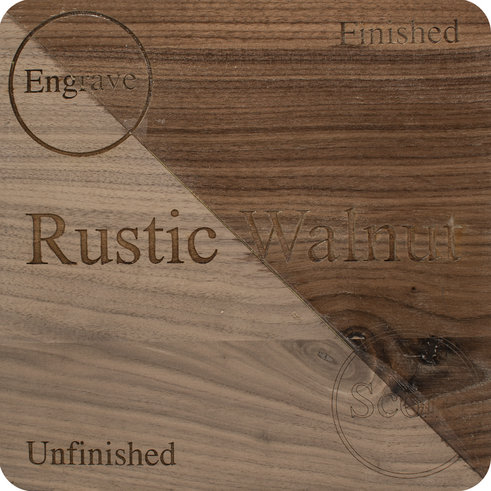 Walnut, Rustic 1/8 Double Sided
