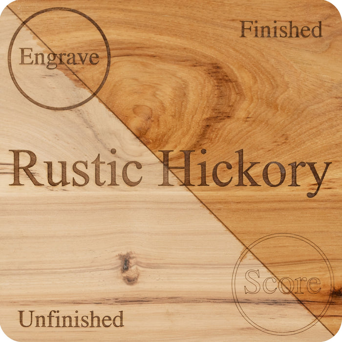 Hickory, Rustic 1/4 Double Sided