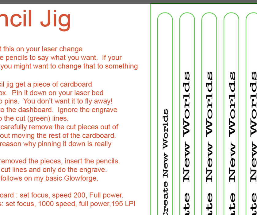 Pencil Jig Digital File by Craft Closet