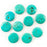 Small Faux Turquoise Circles - 10 Pack