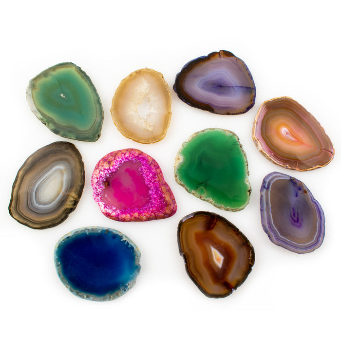 Small Agate Circles - 10 Pack