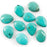 Small Faux Turquoise Teardrops - 10 Pack