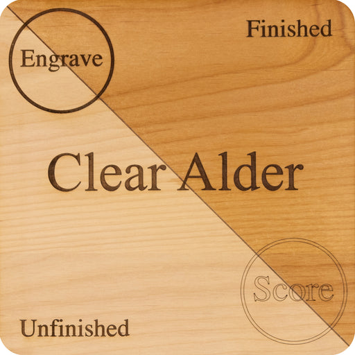 Alder, Clear 1/8 Double Sided