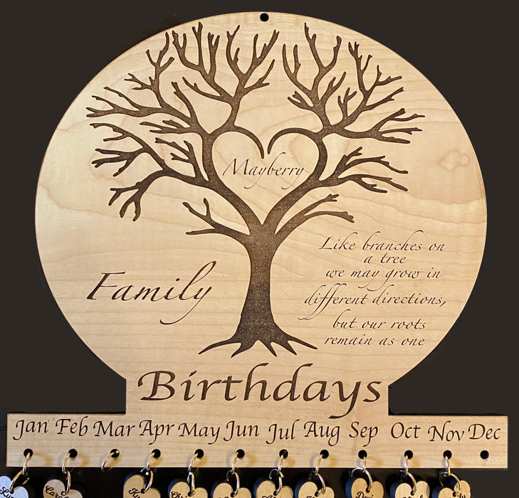 Birthday Calendar Digital File by Craft Closet