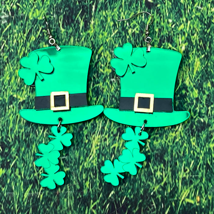 St. Patrick's Day Hat Earrings Digital File by Craft Closet
