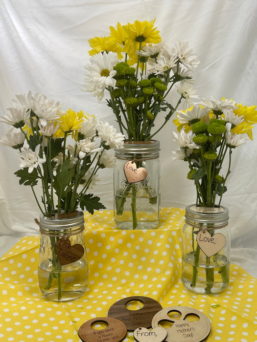 Flower Holder Jar Lids Digital File by Taibrie Bangs.