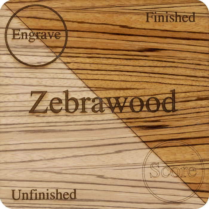 Zebrawood, Wood Veneer, 12x19 inches, Unfinished